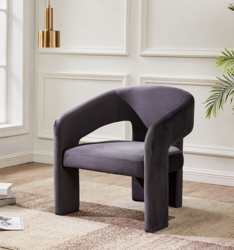 Safavieh Couture Roseanna Modern Accent Chair, Dark Grey