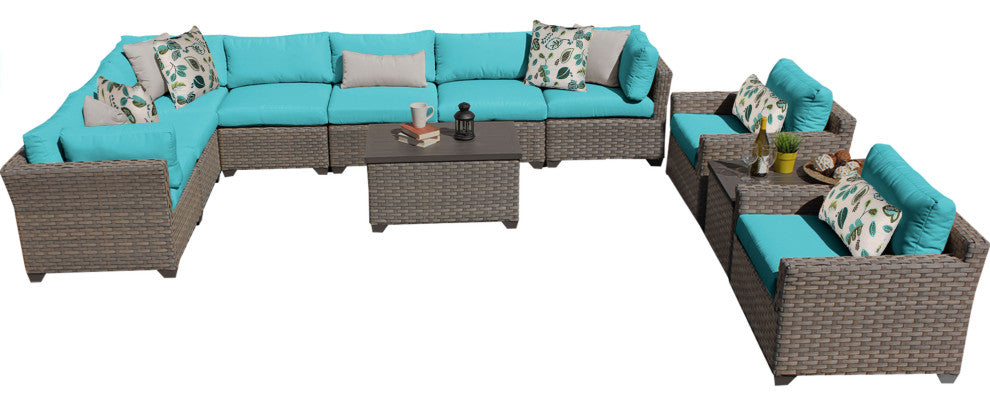 Monterey 11 Piece Outdoor Wicker Patio Furniture Set 11a