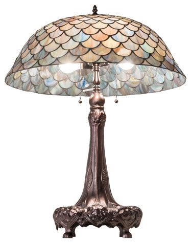 Meyda Lighting 230462 31" High Tiffany Fishscale Table Lamp