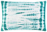 Surya Suji Teal Pillow Shell With Polyester Insert 14"H X 22"W