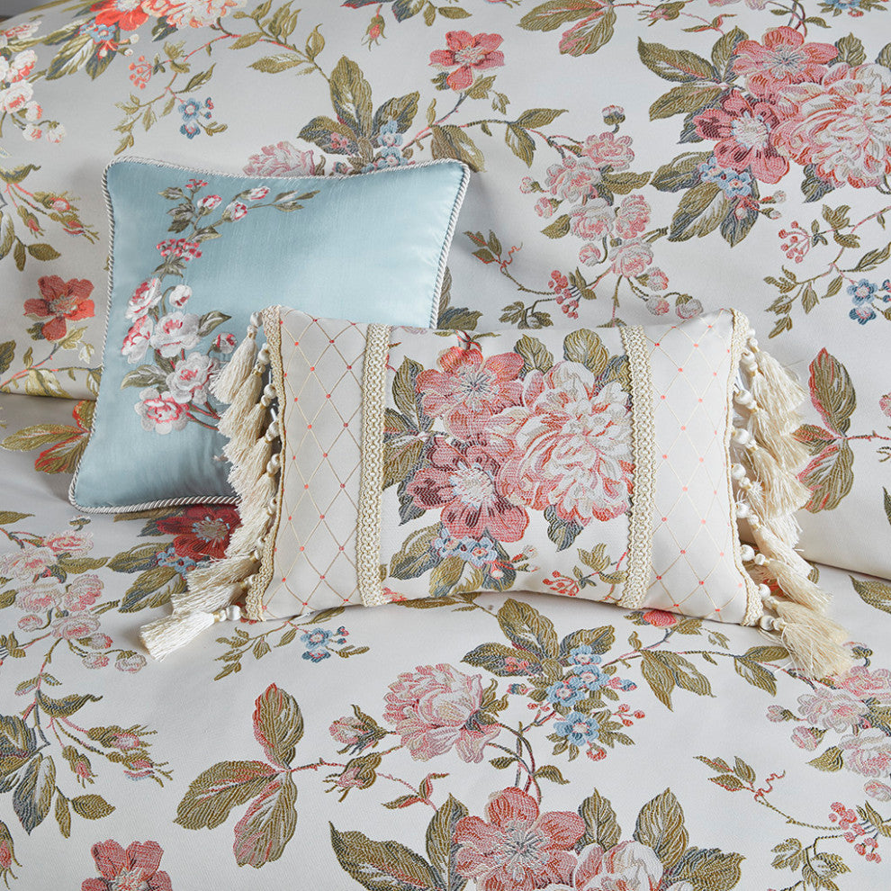 Madison Park Signature Carolyn Traditional Cottage Floral Comforter Set, Queen