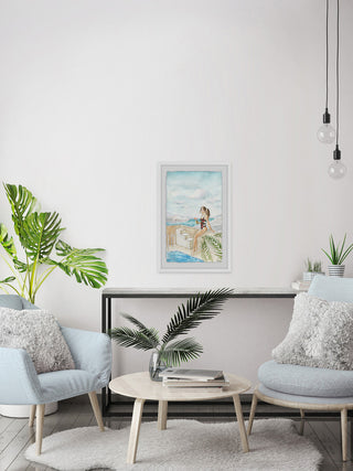 "Thinking of Summer" Framed Painting Print, 20"x30"
