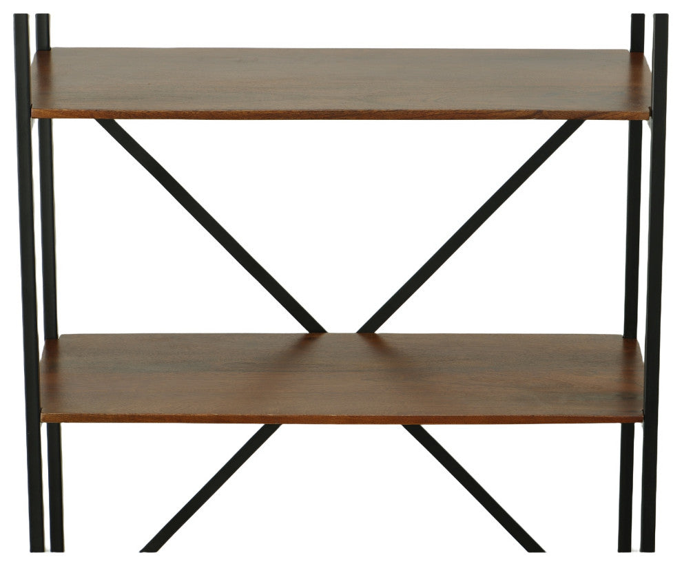 Tall Brayden Bookcase, Chestnut/Black