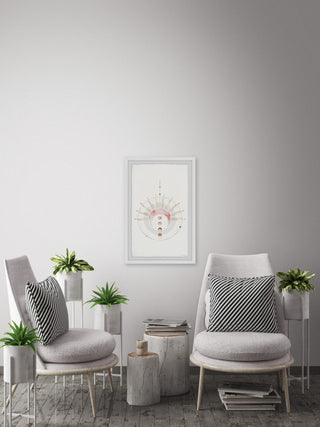 "Moon Lined Up" Framed Painting Print, 8x12