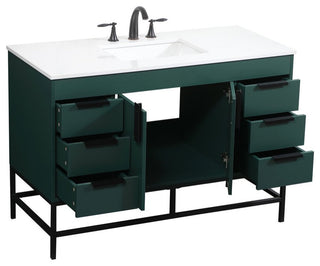 Home Living 22" Modern Green-Light Bathroom Vanity