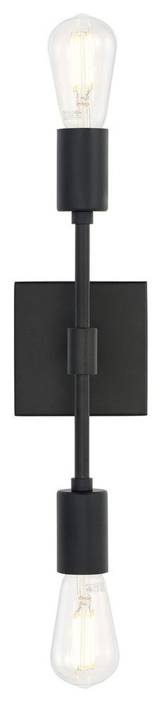 Berbella 2-Light Bathroom Wall Sconce, Black