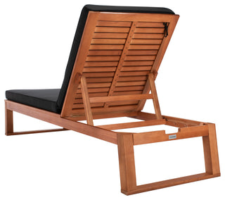 Safavieh Solano Sunlounger, Natural Wood/Black