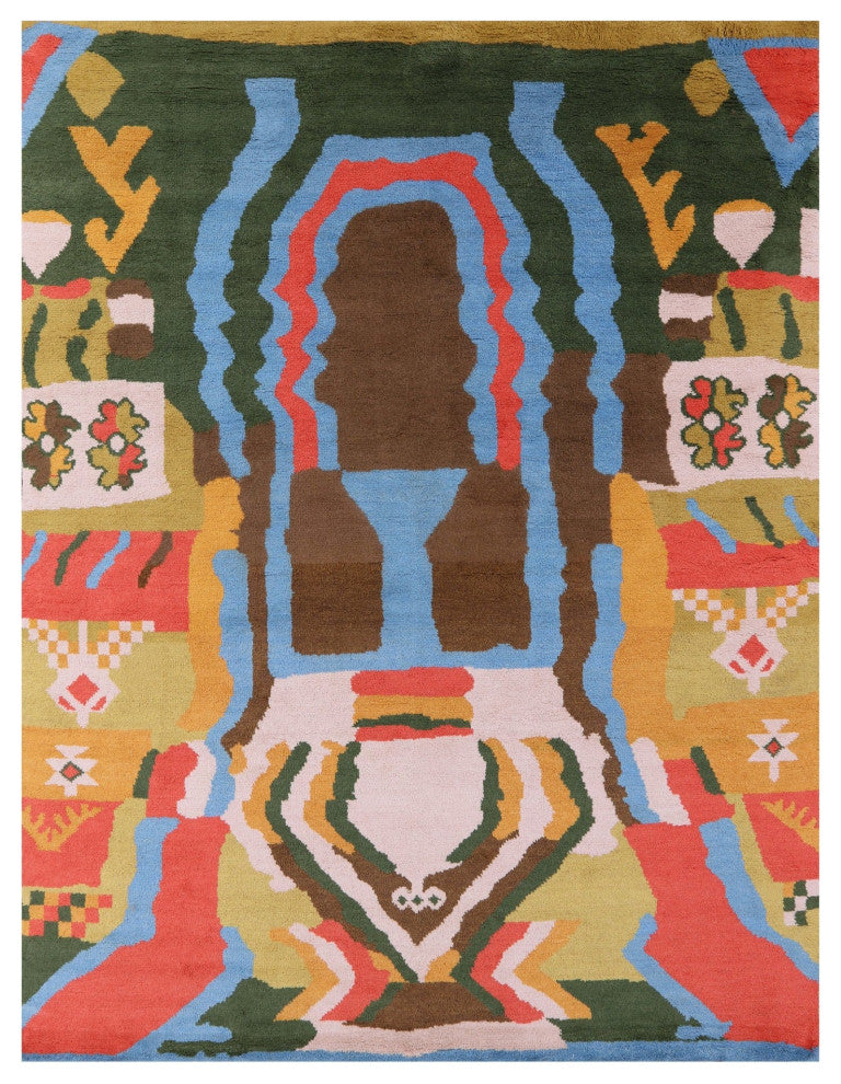 Handmade Moroccan Wool Rug 9' 3" X 12' 1" - Q13104