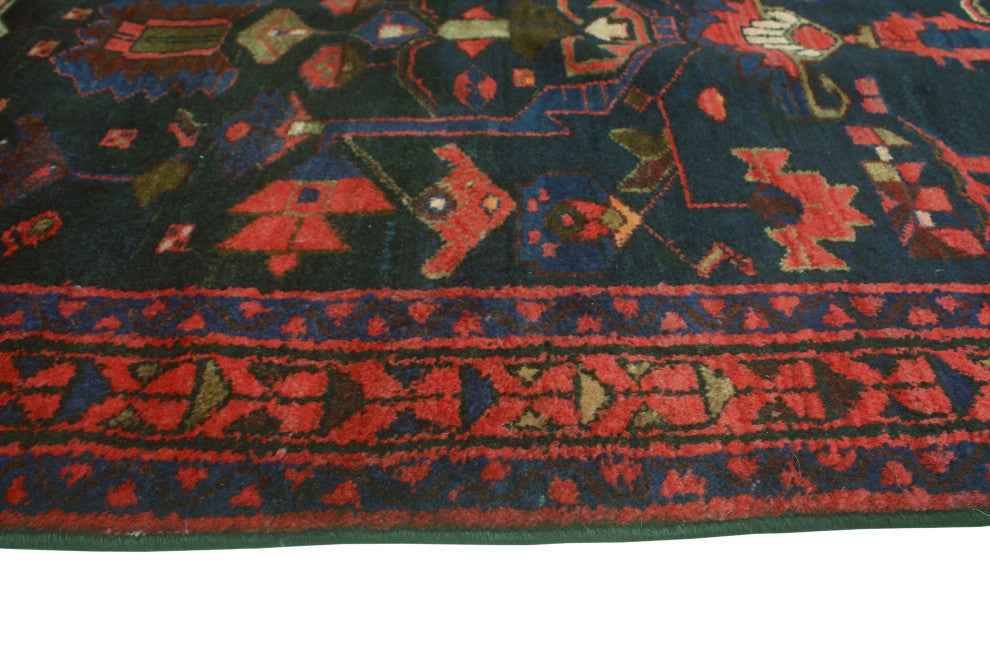Fine Vintage Distressed Eddy Navy/Rose Runner, 3'5x9'9