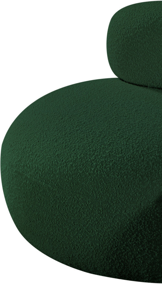 Venti Black Boucle Fabric Upholstered Set, Green, Chair