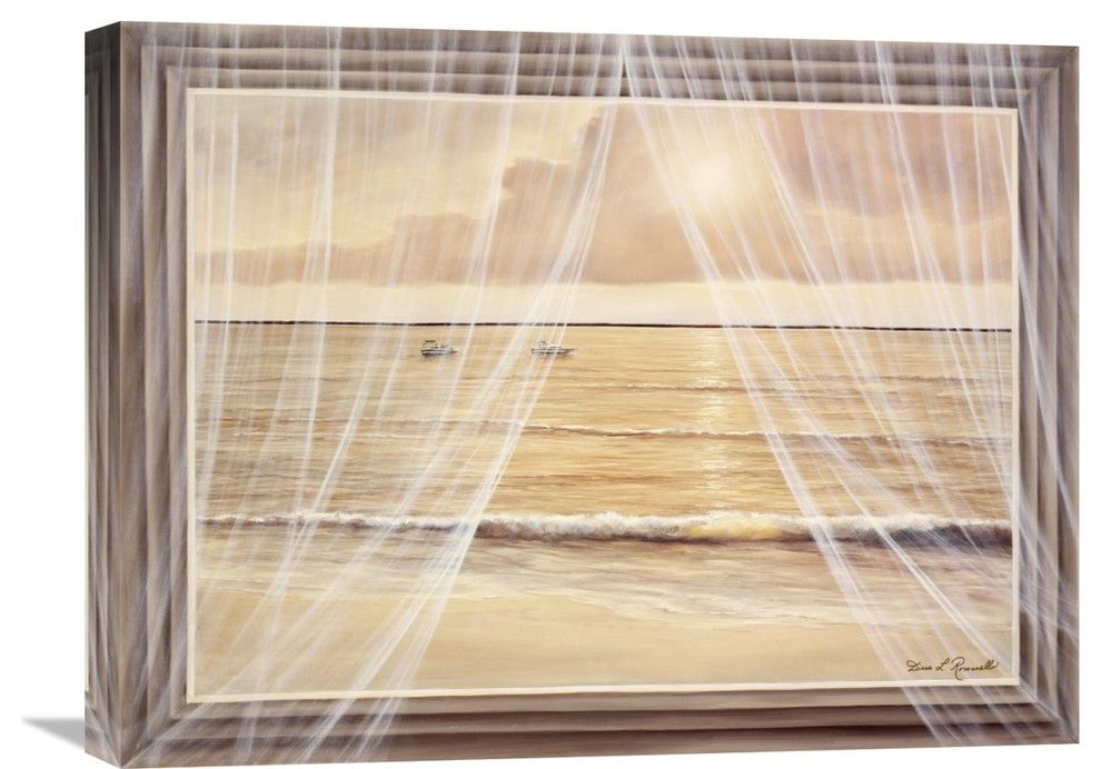 "Boating at Sunset" Stretched Canvas Giclee by Diane Romanello, 24"x18"