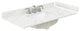 Beckett TK 42" Dark Gray Single Vanity, Giotto Quartz Top, 3-Hole, Gold Trim