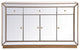 Elegant MF53001G 60"Mirrored Credenza, Antique Gold