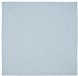 Safavieh Braided Brd176A Solid Color Rug, Light Blue, 6'0"x6'0" Square