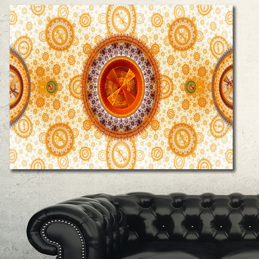 Yellow Psychedelic Relaxing Art, Abstract Canvas Art Print, 40x30