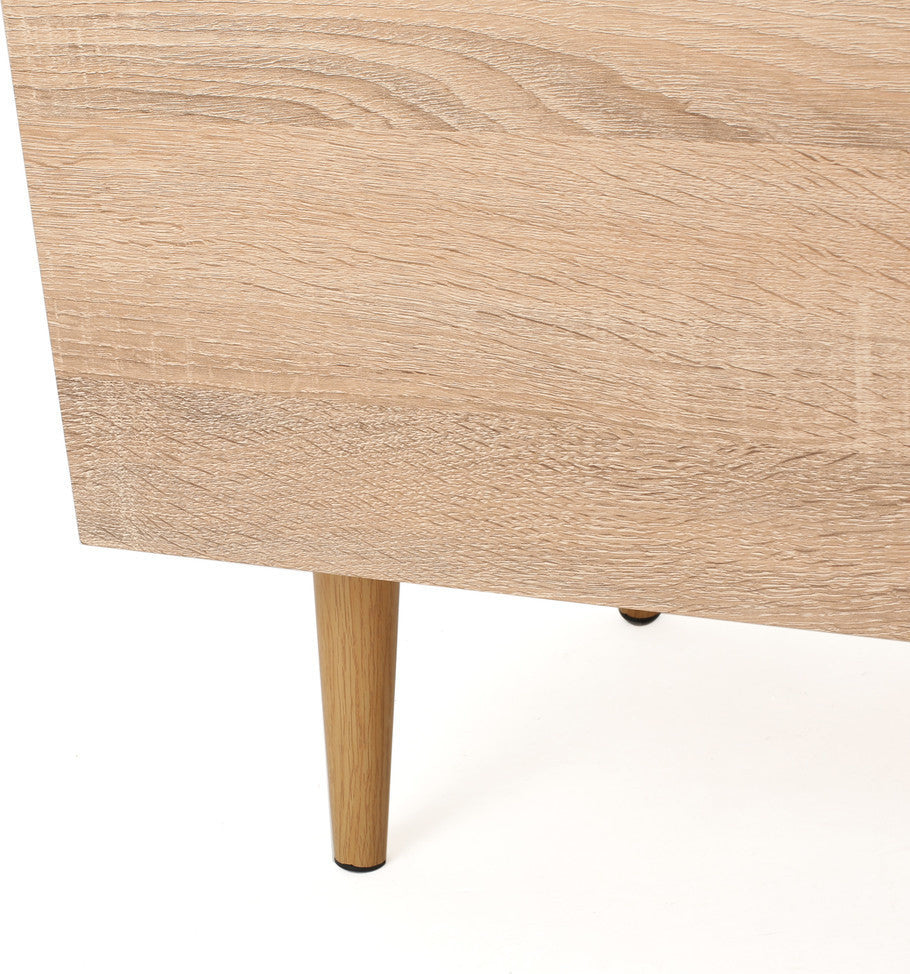 GDF Studio Reginald Mid Century Design Tv Stand, Oak
