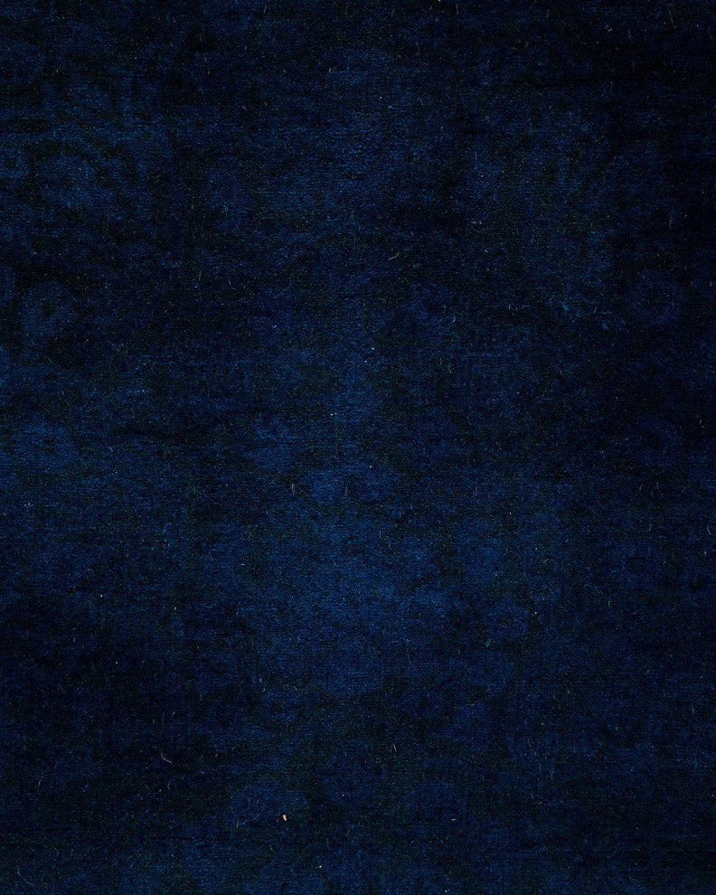 Fine Vibrance, One-of-a-Kind Hand-Knotted Runner Rug Purple, 3'1"x12'6"