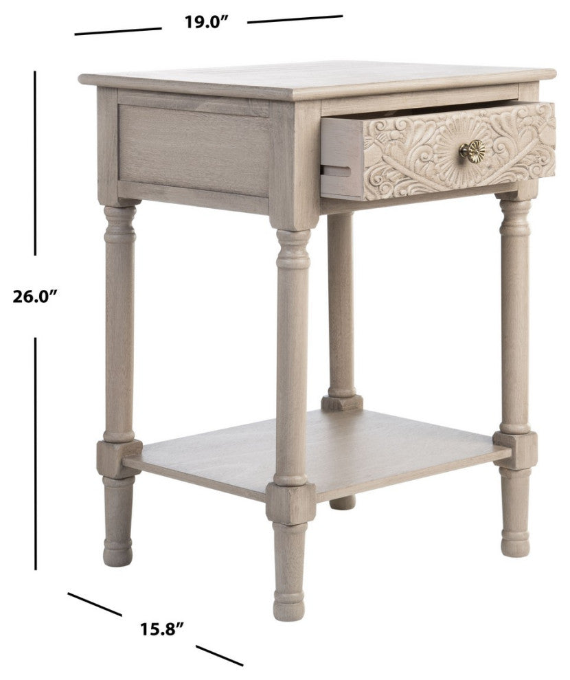 Safavieh Josie 1 Drawer Accent Table, Greige