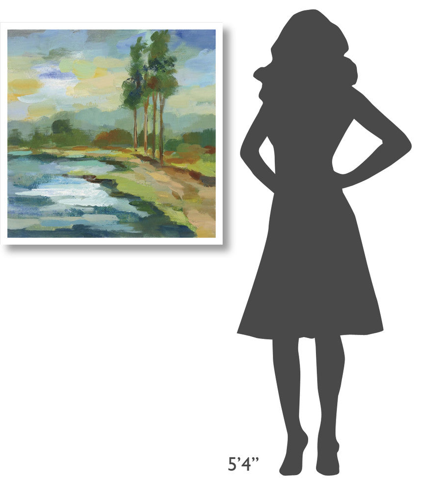 "Early Spring Landscape II" Digital Paper Print by Silvia Vassileva, 32"x32"