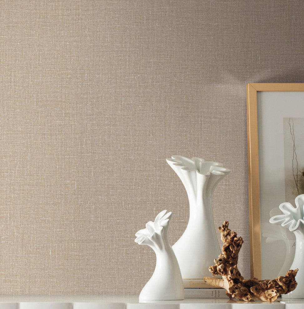 Gesso Weave Wallpaper, Sand