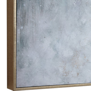 Uttermost Divide Coastal Firwood and Canvas Abstract Hand Painted Art in Blue