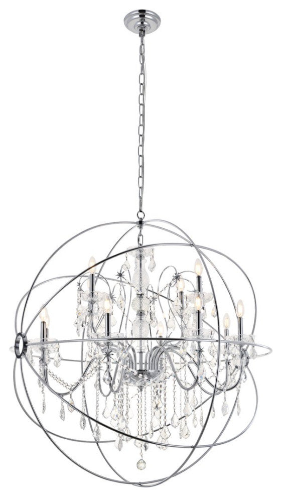 Cory 12-Light Chrome Crystal Pendant