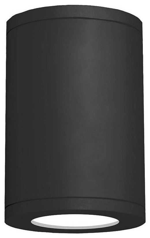 WAC Lighting Tube 7" Wet Rated LED Flush Mount 3000K Spot Beam in Black