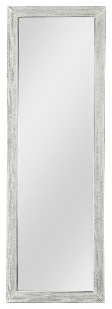 Brushed White Wooden Mirror