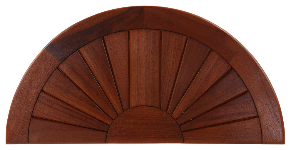 Chesser Solid Wood Half Circle Bench, 17"