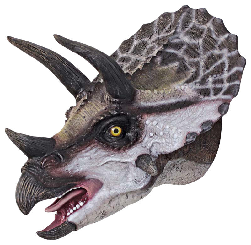 Scaled Triceratops Head Wall Trophy
