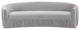 Valerie Pleated Light Gray Velvet Sofa