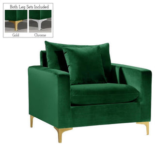 Home Square 3-Piece Furniture Set with Accent Chair Loveseat and Sofa in Green