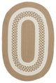 Colonial Mills Flowers Bay FB91 Cuban Sand Indoor/Outdoor Area Rug, Oval 2'x12'