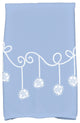Sanddollar Ornaments Decorative Holiday Geometric Print Hand Towel, Blue
