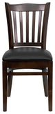 Restaurant Tables and Chairs, "Romano" Vertical Slat Back Commercial Wood Chair