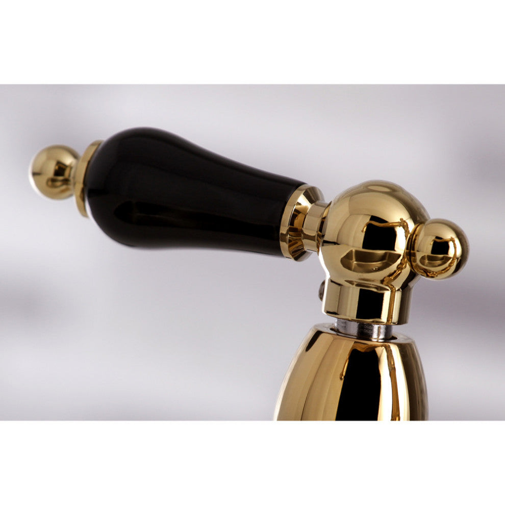 KS7272PKLBS Duchess Bridge Kitchen Faucet With Brass Sprayer, Polished Brass