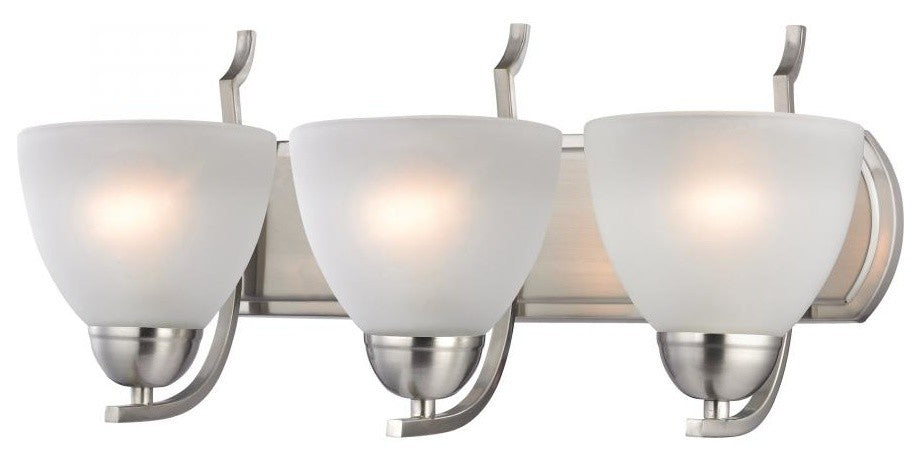Kingston 3-Light Vanity, Brushed Nickel