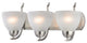 Kingston 3-Light Vanity, Brushed Nickel
