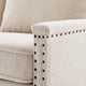 Loveseat Sofa, Fabric, Beige, Modern, Living Lounge Room Hotel Lobby Hospitality