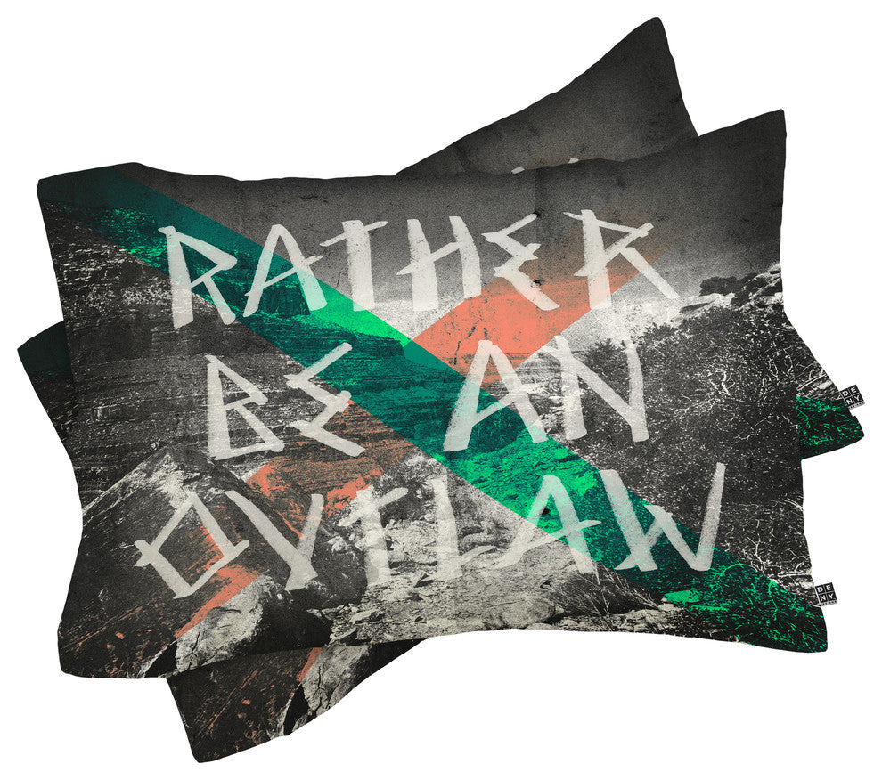 Deny Designs Wesley Bird Rather Be An Outlaw Pillow Shams, King