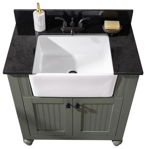 30" Pewter Greensink Vanity Without Faucet