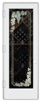 Wine Door - Vineyard Grapes Garland - Primed - 32" x 96" - Knob on Right -...