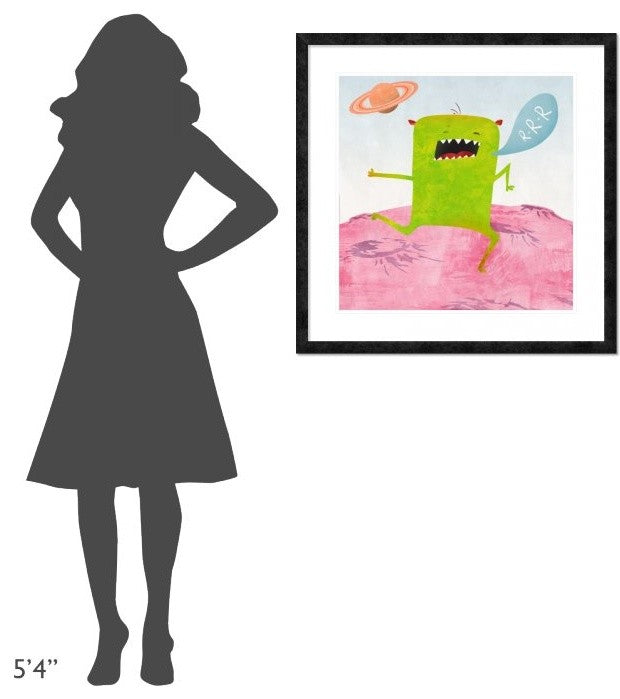 "Alien Friend Number 1" Framed Digital Print by Skip Teller, 32"x32"