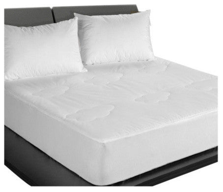 Cottonpure Self-Cooling Sustainable 100% Cotton Fill and Cover Mattress Pad, Cri