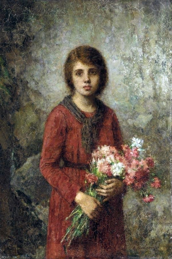Alexei Alexeievich Harlamoff The Artist's Daughter Wall Decal Print