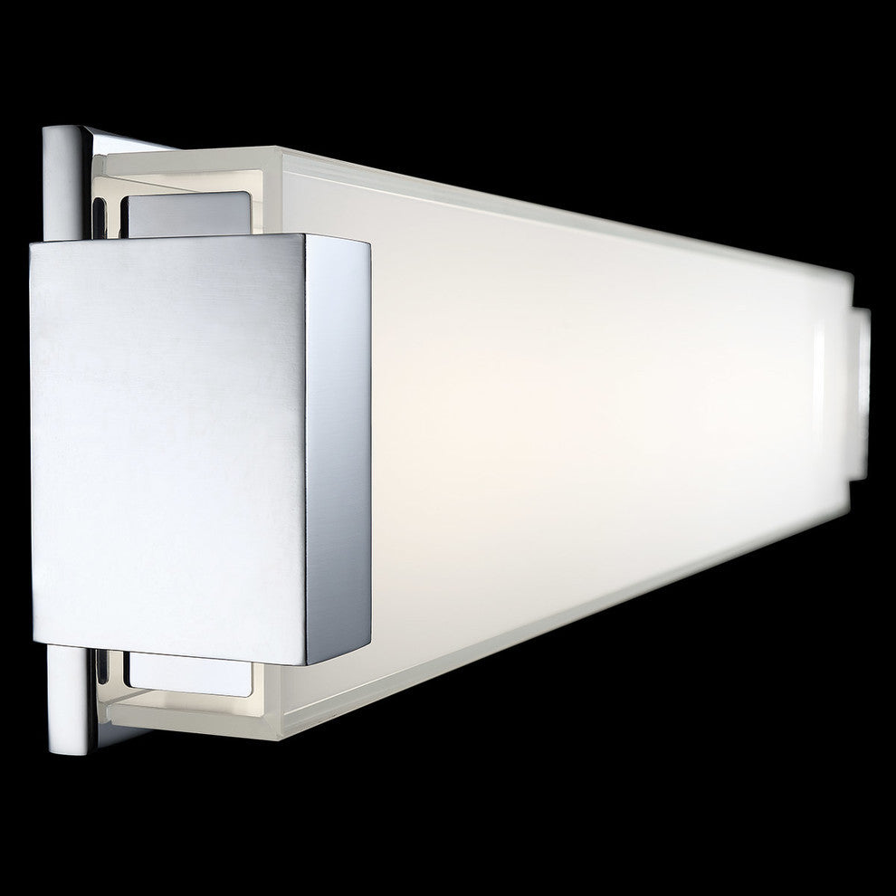 Polar 26" LED Bathroom Vanity and Wall-Light 3000K, Chrome