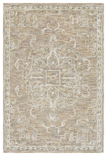 Surya Shelby SBY-1007 7'x9' Rug, Camel/Aqua/Sage