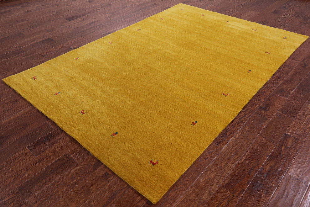 Persian Gabbeh Handmade Wool Rug 6' 0" X 9' 0" - Q15161