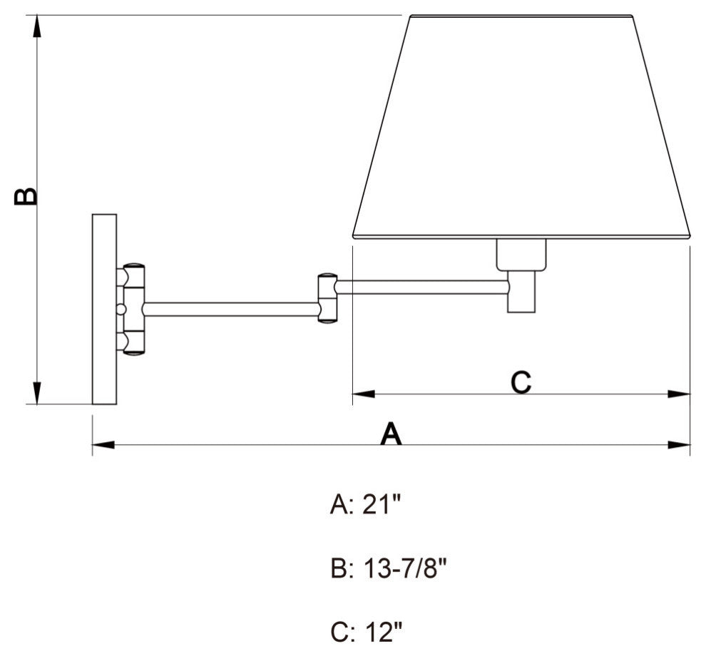 Chapeau Instalux Swing Arm Wall Light Natural Brass