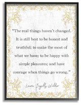 Real Things Havent Changed Foil Look, 11"x14", Framed Giclee Texturized Art